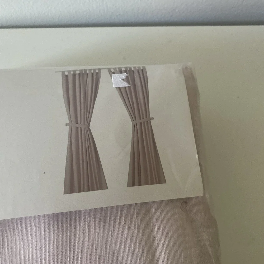 IKEA LENDA Curtains 2 Panels, 1 pair Light Pink 55x118 w Tie Backs  604.444.76